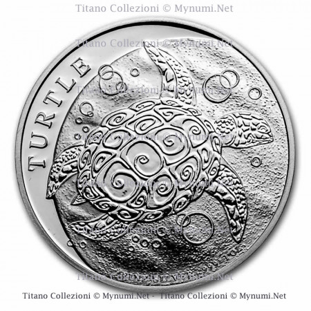 2022 * 2 Dollars Silver 1 OZ Niue - New Zealand "TAKU Turtle" BU