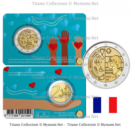 2022 * 2 Euro BELGIUM "Heroes of the Pandemic" French Side Coincard