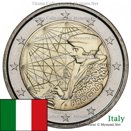 2022 * 2 Euro ITALY "35th Anniversary of the Erasmus Programme" UNC