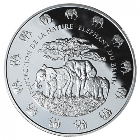 2017 * 1000 Francs 1 OZ Benin "Elephant" PROOF