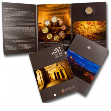 2022 * MALTA Official Euro Coin Set "Hypogeum of Hal-Saflieni" BU