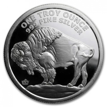 ND (2017) * Troy Ounce 1 OZ Silver Ounce "United States - Indian - American Bison" High Relief BU