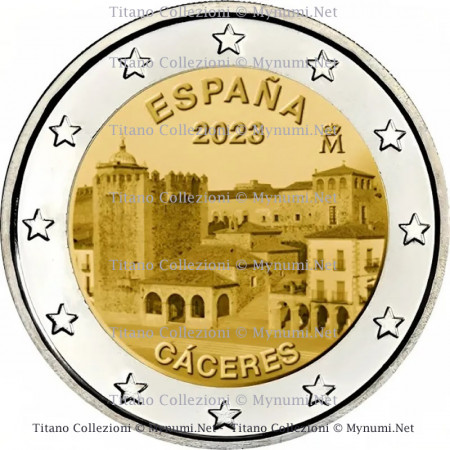 2023 * 2 Euro SPAIN "Old Town of Cáceres" UNC