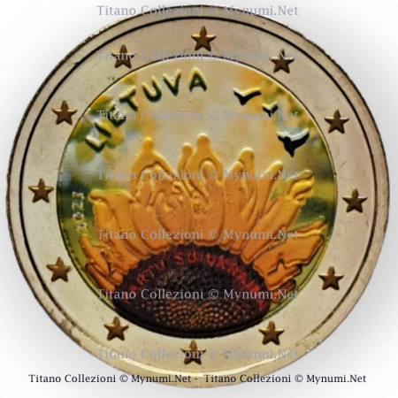 2023 * 2 Euro LITHUANIA "Together with Ukraine" Colored