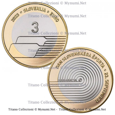 2023 * 3 Euro SLOVENIA "Day of Slovenian Sport" UNC