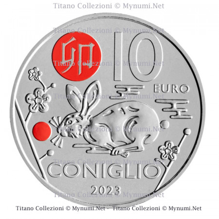 2023 * 10 Euro  SAN MARINO "Year of the Rabbit - Chinese Lunar Calendar" UNC Colored