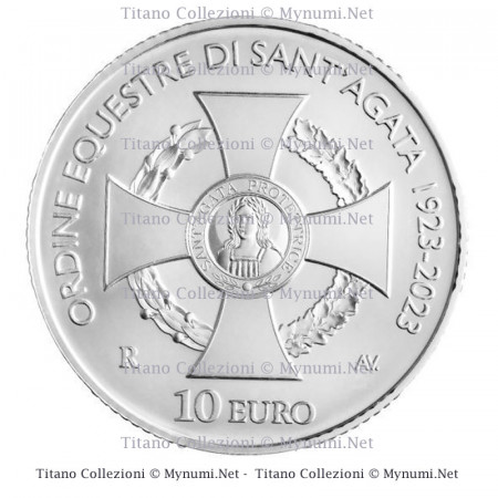 2023 * 10 Euro SAN MARINO "Centenary of Equestrian Order of Saint Agatha" PROOF