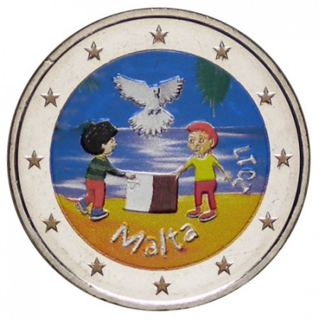 2017 * 2 Euro MALTA "Solidarity through Peace" (2/5) Colored