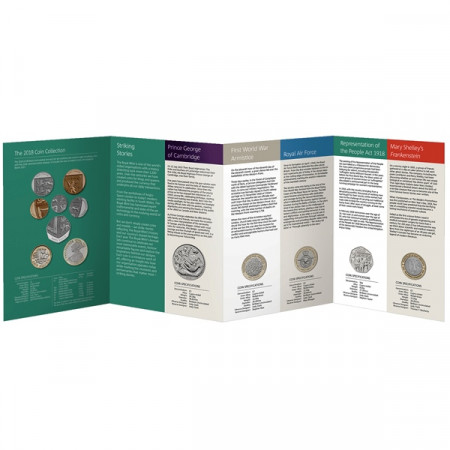 2018 * Official Coin Set Great Britain 13 Coins BU