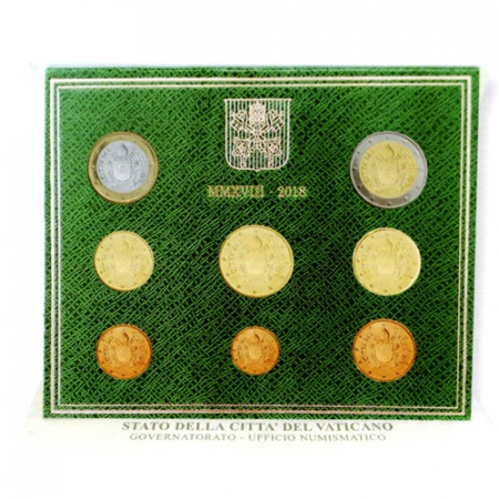 2018 * VATICAN Official Coinset 8 Coins Pope Francis "Year V" BU