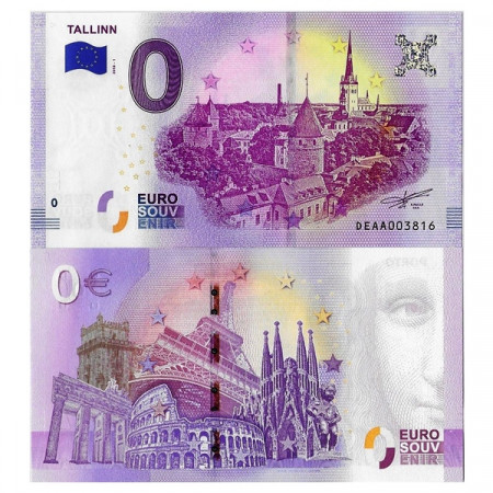 2018-1 * Banknote Souvenir Estonia European Union 0 Euro "City of Tallinn" UNC