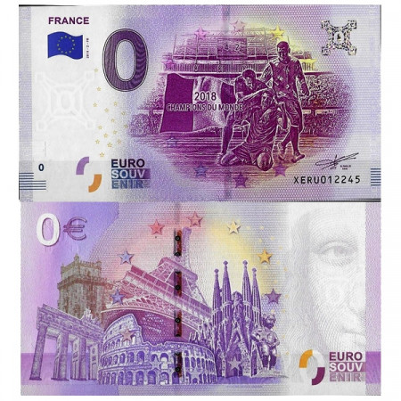 2018-2-FR * Banknote Souvenir Germany European Union 0 Euro "FIFA World Cup - France World Champion" UNC