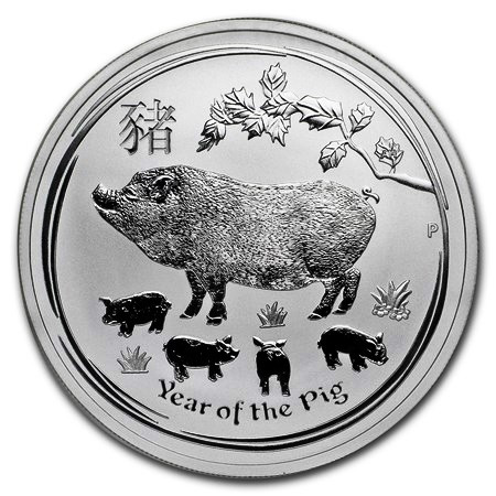 2019 * 1 Dollar Silver 1 OZ Australia "Year of the Pig" BU