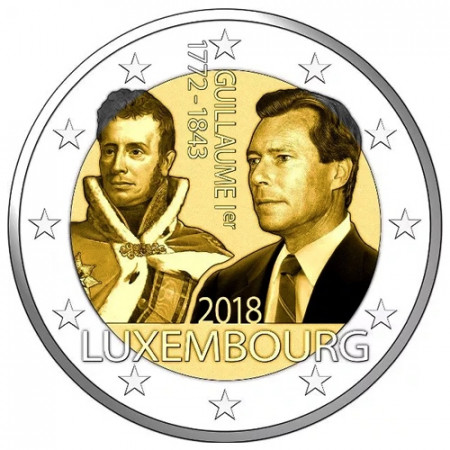 2018 * 2 Euro LUXEMBOURG "175 Death of Grand Duke William I" UNC