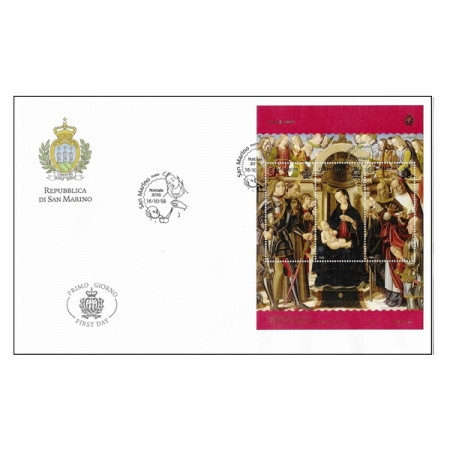 2018 * Philatelic Envelope Stamp San Marino 3x 1,20 Euro First Day Stamp "Christmas - Pala Oliva"