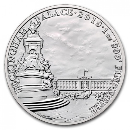 2019 * 2 Pounds Silver 1 OZ Great Britain "Buckingham Palace" BU