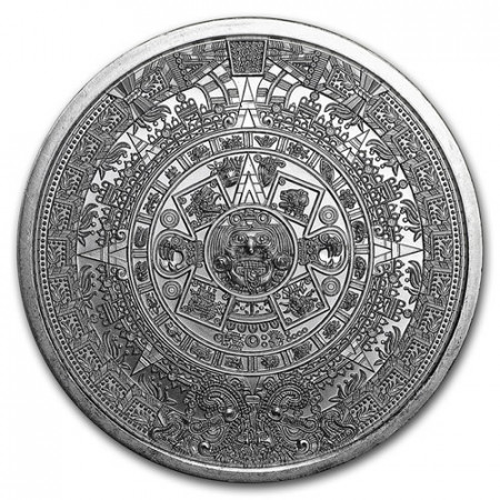 ND (2019) * Troy Ounce  1 OZ Silver Ounce "Aztec Calendar " BU