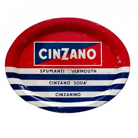 1960ca * Tin Tray "CINZANO Spumanti Vermouth - Pelliconi – Bologna" (B)