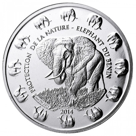 2014 * 1000 francs 1 OZ Benin Elephant Proof