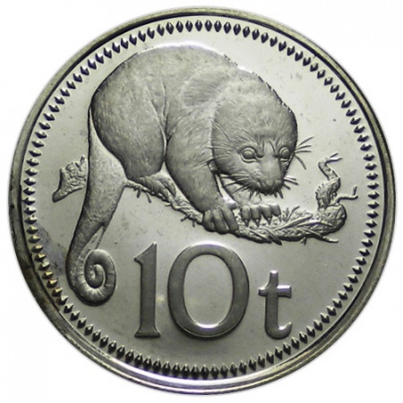 1975 * 10 Toea Papua New Guinea  "Cuscus" (KM 4) PROOF