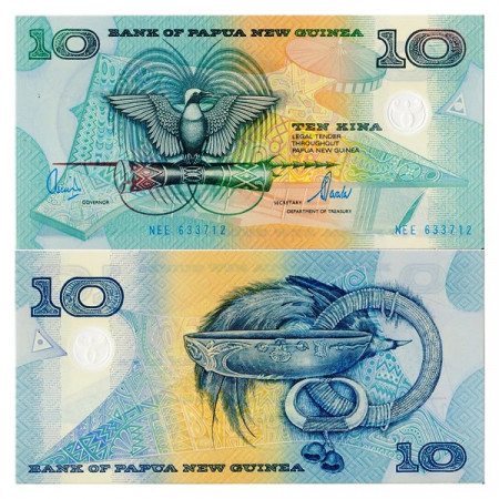 ND (2000) * Banknote Polymer Papua New Guinea 10 Kina (p26a) UNC