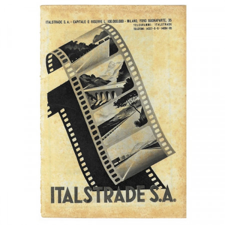 1943 * Advertising Original Infrastructures "ITALSTRADE" White/Black