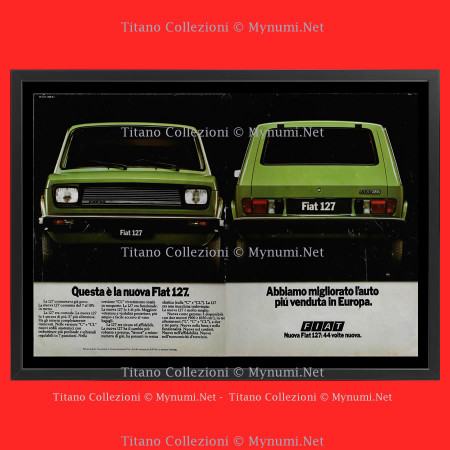 70's * Advertising Original "Nuova Fiat 127, l'Auto Più Venduta in Europa" Frame