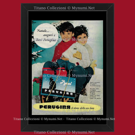 50's * Advertising Original "Perugina, Dono delle Ore Liete" Frame