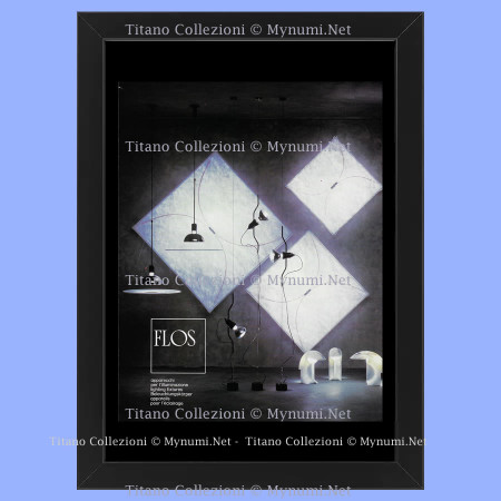 80's * Advertising Original "Flos, Apparecchi per L'Illuminazione" Frame