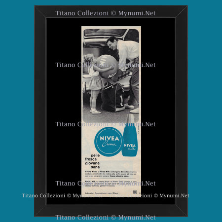 60's * Advertising Original "Nivea Crema - ANGERETTI, Pelle Fresca Giovane Sana, Tipo 1" Frame