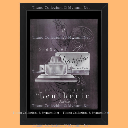 30's * Advertising Original "Lenthéric Parfum, Shanghai" Frame