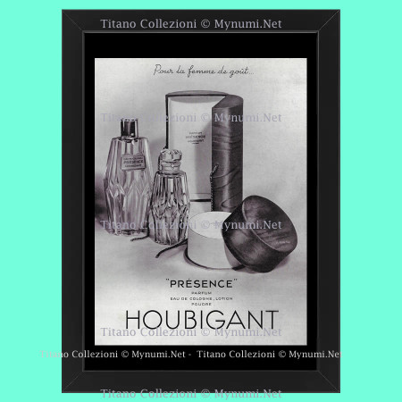 30's * Advertising Original "Houbigant, Présence, Pour la Femme de Gout" Frame