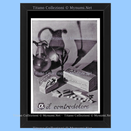 30's * Advertising Original "Bertelli, Il Controdolore" Frame