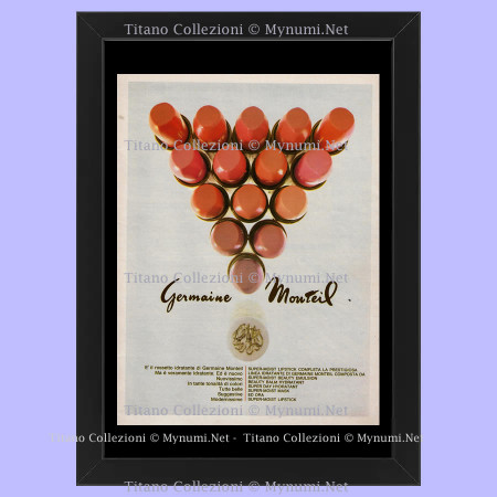 70's * Advertising Original "Germaine Monteil, Rossetto Idratante" Frame