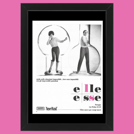 60's * Advertising Original "Elle Esse, Gli Impeccabili Pantaloni, Tipo 1 " Frame