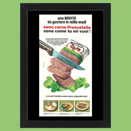 70's * Advertising Original "Simmenthal - STUDIO TESTA, Sono Carne Pressatella" Frame