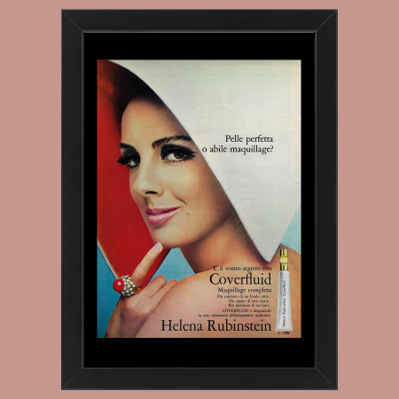 60's * Advertising Original "Helena Rubinstein, Coverfluid" Frame