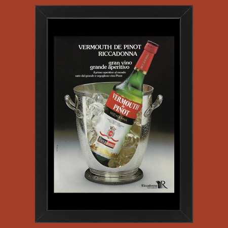 70's * Advertising Original "Riccadonna, Vermouth de Pinot" Frame