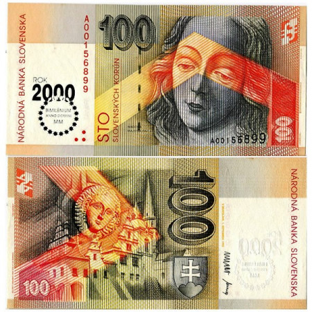 1993 (2000) * Banknote Slovakia 100 Korun "Millennium" (p36) UNC