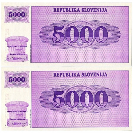 1992 * Banknote Slovenia 5000 Tolarjev  (p10a) UNC