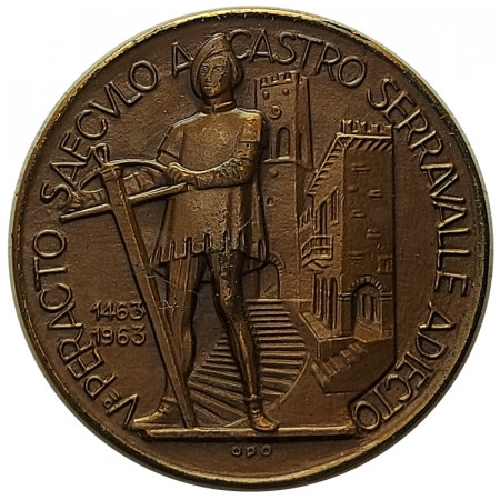 1963 * Medal Bronze San Marino "500th Annexation of Serravalle" BU