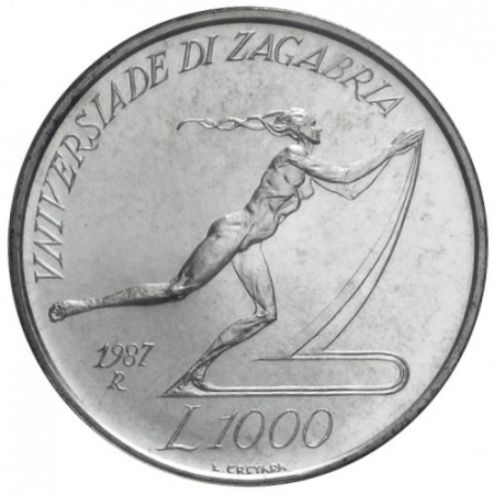 1987 * 1000 Lire Silver San Marino "Universiade in Zagreb"