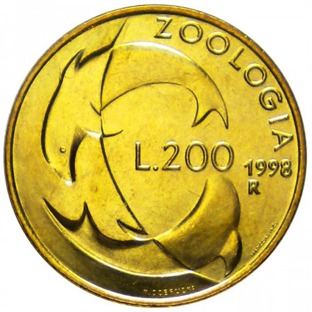 1998 * 200 Lire San Marino "The Zoology" (KM 382) UNC