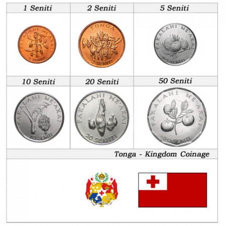 Mixed Years * Series 6 coins Tonga