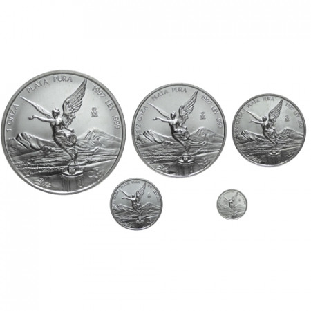 1997 * Mexico Silver set 5 ounces Libertad
