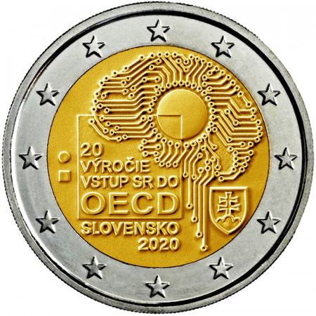 2020 * 2 Euro SLOVAKIA "20 years of Slovakian Membership in the OECD" UNC