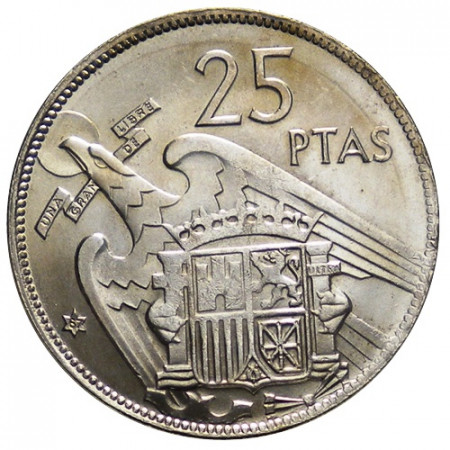 1957 (67) * 25 Pesetas Spain "Francisco Franco - Caudillo" (KM 787) XF