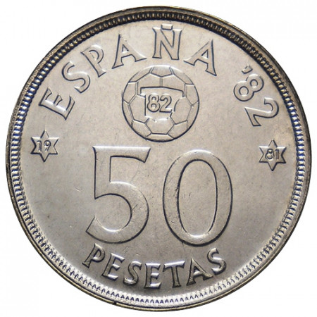 RY (1980-82) * 50 Pesetas Spain "Juan Carlos I – 1982 FIFA World Cup" (KM 819) UNC