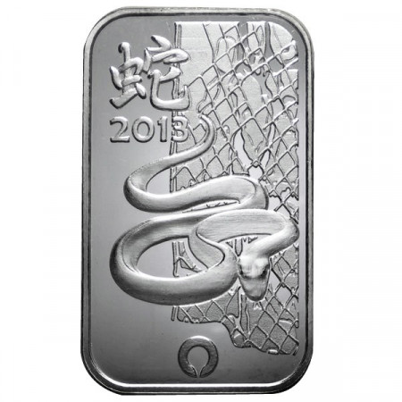 2013 * South Africa Silver bullion 999 1 OZ "Year of the Snake"