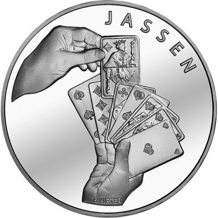 2014 * 20 Francs Silver Switzerland "The Jass Card Game" BU